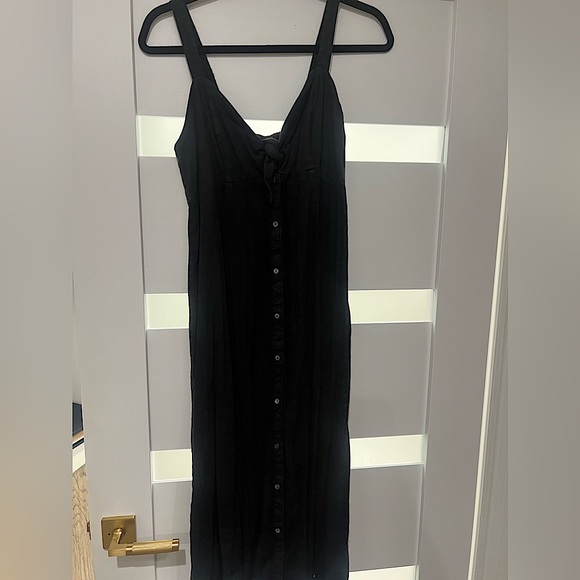 Splendid Dahlia Black button down maternity dress in size small - Picture 2 of 10